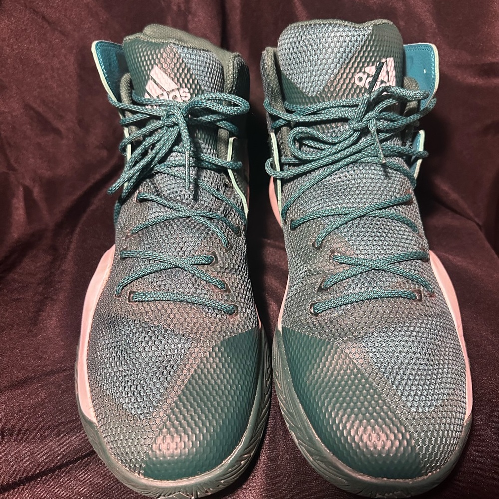 Adidas Green High Top Sneakers, RARE Size
